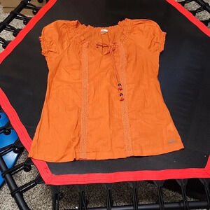 Hang Ten orange top size large woman. Box# 7